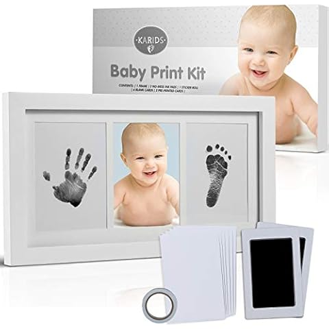 Karids Baby Handprint and Foot-Print Impression Kit with Gift Box-Newborn Baby boy Girl Shower Gifts Cover