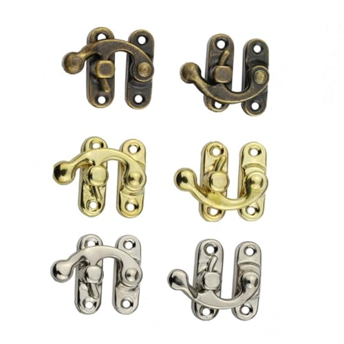 NUOLUX 30個 木製ボックスラッチキャッチ アイアン製耐久性パーツ パッキングケース用 ロック 木箱用装飾アクセサリー