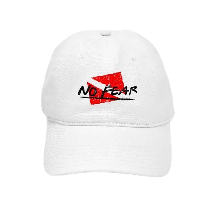 CafePress No Fear Dive Flag Cap Unique Adjustable Baseball Hat White