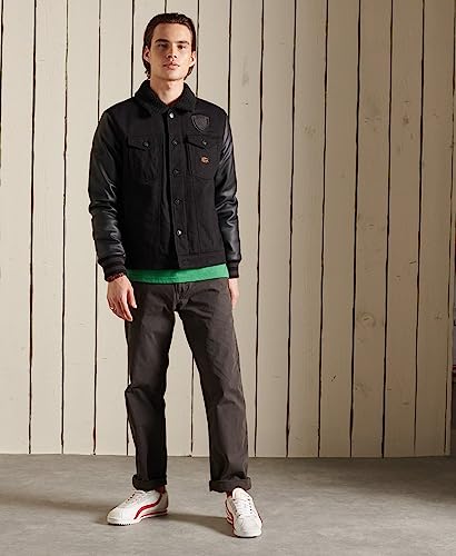 Superdry Hybrid Jacket Giacca Ibrida, Stealth