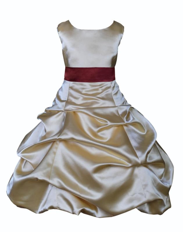 Image of SOFYANA Baby Girls Satin Elegant Bubble Short Stylish Trendy Clothing Kids Wear Frock Dress