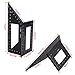 OwnMy Set of 2 Metric Saddle Layout Square Gauge for Woodworking, 45/45 Degree - 90/45 Degree Square Layout Miter Angle Measuring T Ruler, Aluminum Alloy 3D Miter Scriber Template Tool for Carpenter