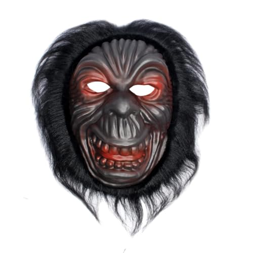 Image of PoPo Toys Animal Gorrilla Face Mask for Kids | Party Supplies for an Animal Themed Halloween /Holi | Pack of 1 (Black
