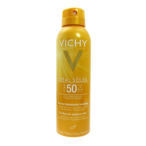 Vichy Bruma Invisible Hidratante, SPF50, Protege de los Rayos UV, Activos Dermatológicos, Capital Soleil, 200ml, El embalaje puede variar