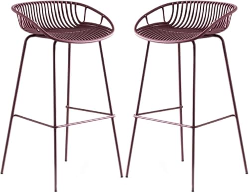 Juego de 2 taburetes de bar de alta capacidad para cocina, comedor y sala de juegos, diseño sin brazos para mayor comodidad y versatilidad