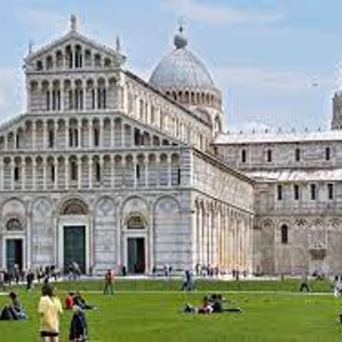 E45: Marco and the leaning tower of Pisa and the Piazza dei Miracoli and the quaint town of Lucca