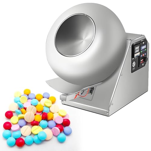 PxkVrin Máquina de Recubrimiento de azúcar, máquina eléctrica para Recubrimiento de azúcar y Pulido de Chocolate, Velocidad de Tostado Ajustable, para Uso farmacéutico.