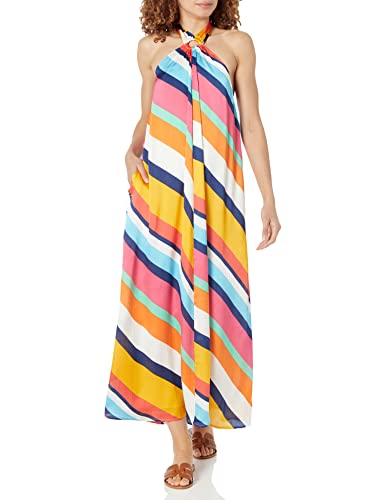 The Drop Maxikleid für Damen, Shaana Neckholder, Mehrfarbig gestreift, XS