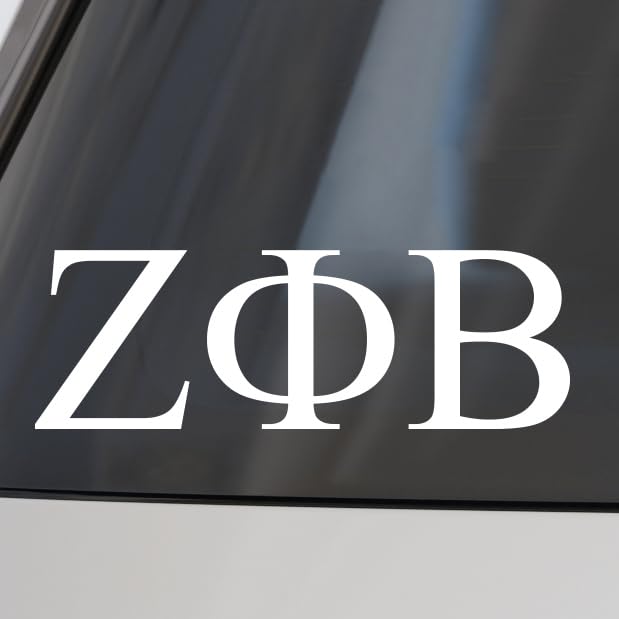 Image of Sorority Shop Zeta Phi Beta Car Decal Sticker- Greek Letters Design, Officially Licensed Zeta Zeta Phi Beta Sorority Window Sticker