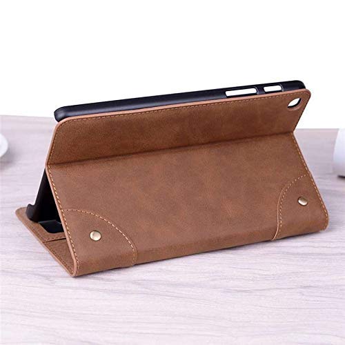 Jennyfly S6 lite 10.4 Tab Case, Easy Viewing Stand Retro Duralble PU Leather Book Style Full Body Protective Hard Cover with Card Slot for 2020 Samsung Galaxy Tab S6 lite 10.4(P610/P615)-Light Brown