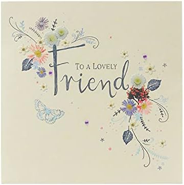 UK Greetings Friend Birthday Card for Her/Female With Envelope - Lovely Floral Design