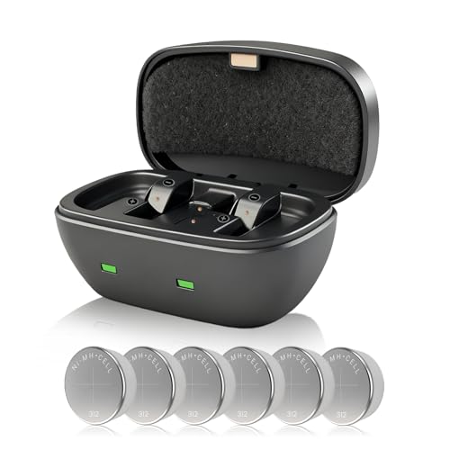 Wokyo 312 Hearing Aid Battery Charger and Rechargeable Batteries, 6