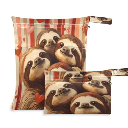 Msyxl 2pcs Wet Dry Bag for Baby Cloth Diapers, Waterproof Reusable Mjayodi3mdmwawvhc21zmgvvsm1y Wet Bag with Two Zippered Pockets Washable Pool Gym Travel Bag for Clothes