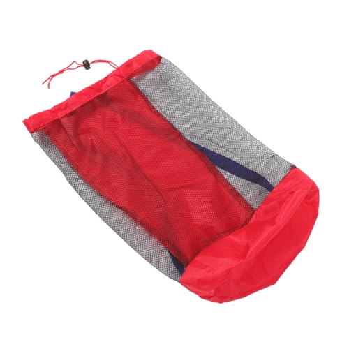 NOLITOY Mesh Storage Bag for Boy Girl Toys Lightweight Travel Beach Bag for Outdoor Activities Drawstring Design for Play and Swimming Accessories