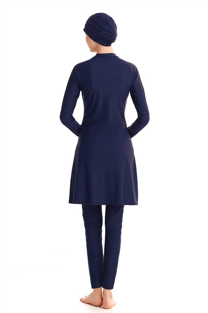Nuovo Modesto Costumi da Bagno Manica Lunga Copertura Completa Costume da Bagno Moda Beachwear Burkini