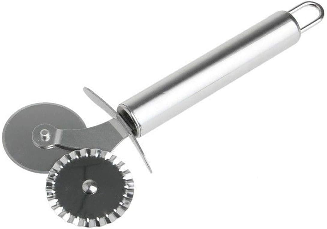 - Premium Pizza Cutter and Sandwich Slicer Non-Slip Handle, Stainless Steel Pizza 2 Wheel for Kitchen, Ideal Roti, Paratha, Chapati, Brownie & Slice Cutter (Pack of 1)