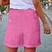Womens Hot Denim Shorts Casual Ripped Loose Fit Short Jeans Plus Size Stretchy Mid High Waisted Summer Bermuda Shorts
