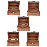 SHERCHPRY 5 Stück Box Retro Schmuckkästchen Kleine Schmuckkästchen Attraktive Dekoration Schmuckkoffer Holzartikel Box Dekorative Box Schatztruhe Kind Aufbewahrungsbox Schmiedeeisen