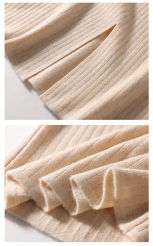 Women's Elegant Solid Wool High Waist Mini Skirt Fall Winter Slimming Bodycon Midi Skirt En8 Fleece XL3