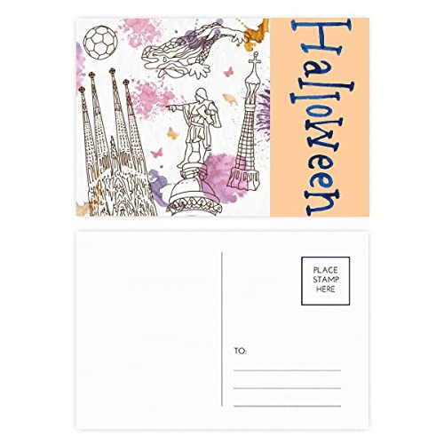 Cartes postales cathédrale Barcelone pour frissonner à Halloween