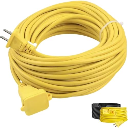 EnergyDeer高耐久電源延長コード 2500W対応 - 屋外・室内兼用 2m/3m/5m/10m/15m/20m/30m選べる長さ PVC材質 防雨・難燃性 延長ケーブル 作業用・電動工具・照明に最適 家庭用および商業用 (20m,ブラック) (20