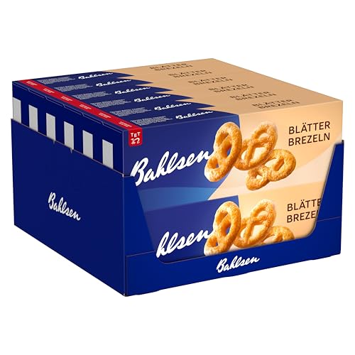 Bahlsen Blätterbrezeln - 12er Pack - karamellisiertes Blättergebäck in Brezelform (12 x 100g)