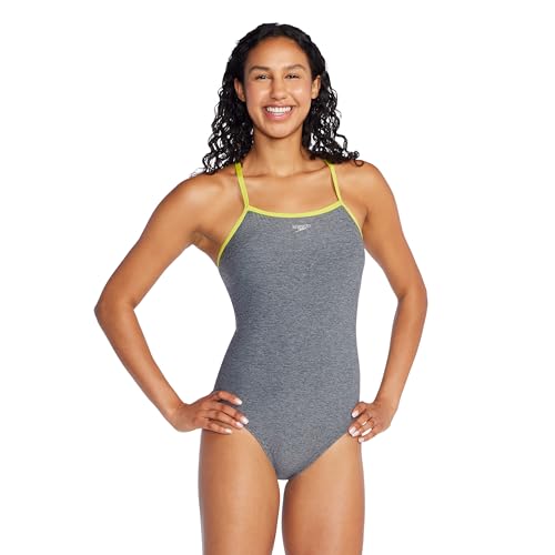 Speedo Women's Swimsuit One Piece Closed Back Thin Strap Hydrobra