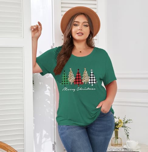 Image of ForHailey Women's Plus Size St Patricks Day T-Shirt Women Lucky Clover Graphic Irish Tee Casual Short Sleeve Graphic Tees