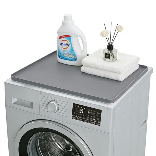 Volminex Washing Machine Topper, Silicone, Gray, 23.6" x 19.7"