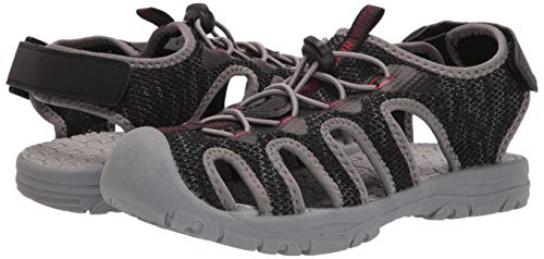 Northside Girls Torrance Closed Toe Sport Sandal Fisherman, Dark Gray/Red, 4 Big Kid #TOP6