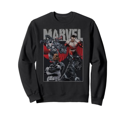 Image of Marvel Avengers Nick Fury War Machine Falcon Black Panther Sweatshirt