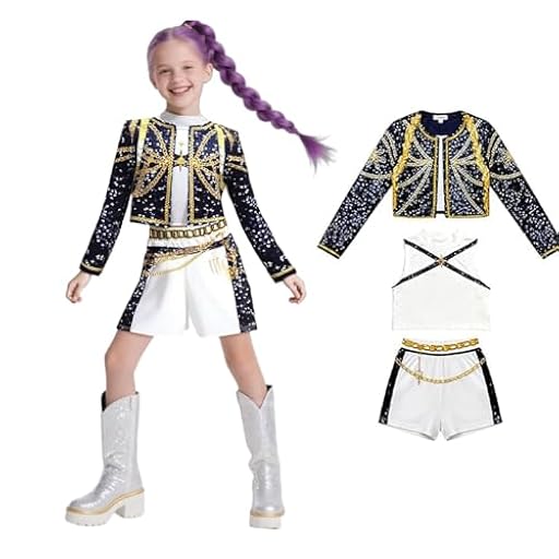Efymosce Disfraz de Cosplay Hunters para Niña, Juegos de Demon Hunters Disfraz de Carnavals, Animes Cosplay Costume, Disfraces de Actuación Escénicas, para Halloween Carnavals Fiestas Cosplay | Ya disponible en tu tienda friki favorita! En mundofriki.es!