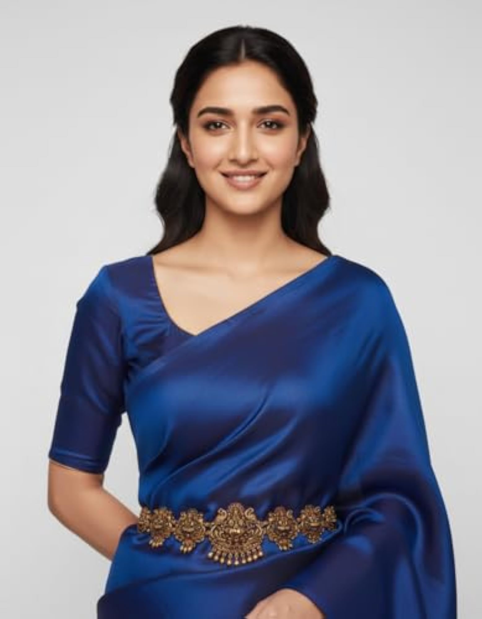 Women's Gold Plated Temple Kamarband Waist Chain, Wedding Accessory