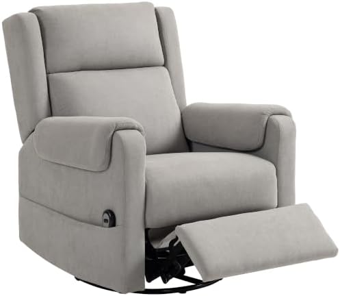 HOMCOM Sillón Relax Reclinable Eléctrico Giratorio Balancín Gris ...