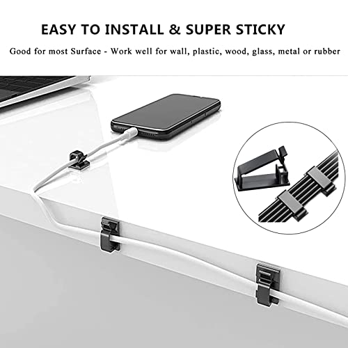 N NOROCME 192-Piece Cable Management Kit with Sleeves, Clips & Adhesive Mounts — view 9