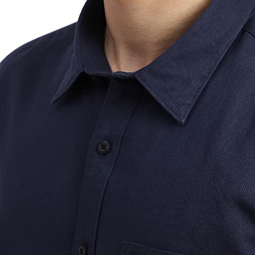 Image of Arrow Solid Slim Fit Mens Casual Shirts - 100% Cotton, Breathable & Comfortable, Full Sleeves Shirt for Men