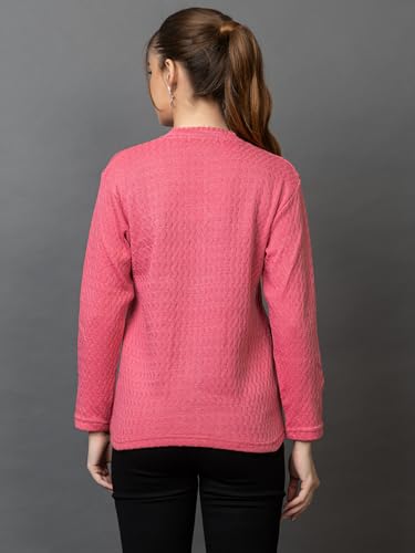 Image of Wear lusso Women Woolen V Neck Casual Wear Stylish Cardigan Sweaters for Winter with Side Pocket | Cozy and Warm Winter Sweater for Girls /Ladies