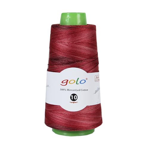 Image of golo Crochet Thread Size10 1.76oz 310yd,Yarn for Hand Knitting Space-Dyed Yarn D01
