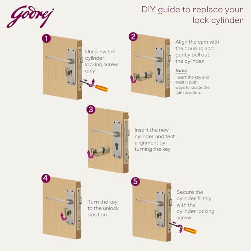 Image of Godrej Europrofile Ulturo XL+ for Main Doors & interconnecting Doors | 1CK 80mm | Antique Brass Finish | Door Thickness Upto 50mm | 4 Keys | 5 Years Warranty