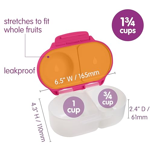 Image of b.box Snack Box 2-Pack, Snack Containers for Kids, 1.75 Cup Kids Lunch Box