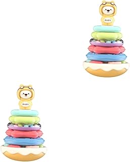 Toyvian 2 Peças Brinquedos Infantis Para Bebês Brinquedos Infantis Para Crianças Brinquedos De Plástico Para Crianças Brinquedos De Empilhamento Interativos Brinquedos De Empilhamento