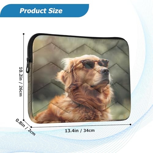 Funda para portátil 13-14 pulgadas con diseño de perros y gafas de sol miniatura 3
