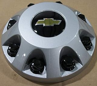 16 17 Inch 11 12 13 14 15 16 17 Chevy Silverado 2500 3500 Dually DRW HD 8 Lug OEM Original Silver Painted Front Center Cap Hubcap Wheel Cover 2011 2012 2013# 9597797 9597796 8076 8094 8.875"