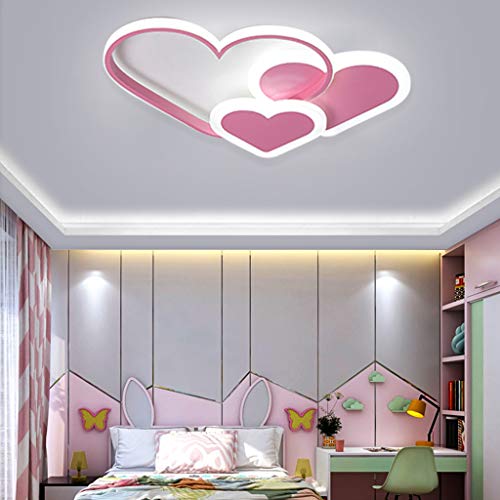 Plafonnier dessin animé rose 42cm pour apaiser les peurs du noir des enfants