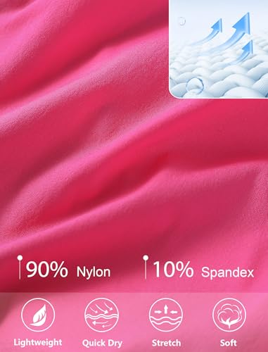 EXARUS Girls 2.5"/4" Athletic Shorts Running Workout Track with Liner Zip Pocket Lightweight Gym Sports for Kids 6-12Y3