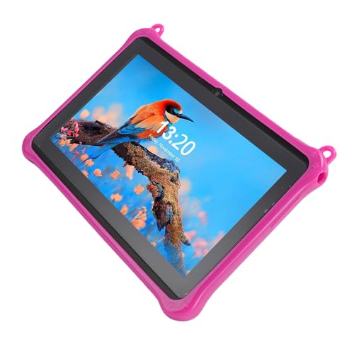 Tableta LCD de 7 Pulgadas, el Juego de Aplicación Pre Instalado 1024x600 Función Soporte los Niños Pequeños Configuración Usuario la Tableta Safe para la Edad 2 a 12 Años para (Pink)