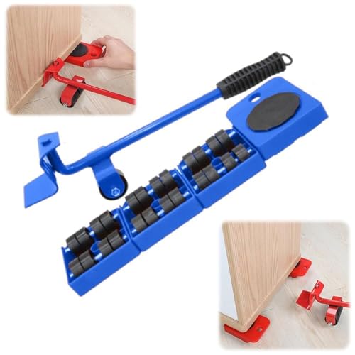 Set di attrezzi regolabili per sollevamento mobili con 4 ruote per un facile spostamento