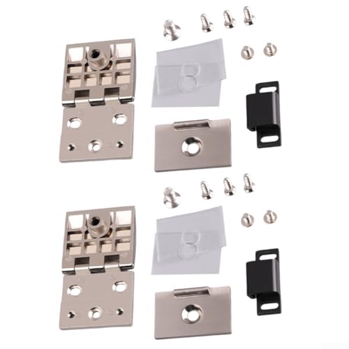 Yhenlovtt Glas-Scharniere, 90 Betrieb, glatte Weinschränke, Display und gebogene Türscharniere aus Zinklegierung, für Grad und sichere Position (S)