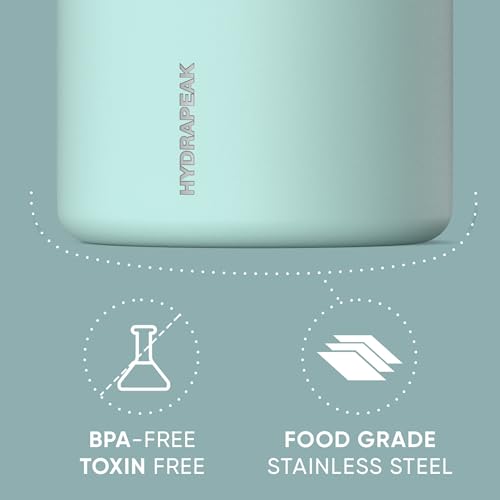 Image of Hydrapeak 18oz Stainless Steel Vacuum Insulated Food Jar for Hot Food and Cold Food, Wide Mouth Leak-Proof Soup Jar for Adults, 10 Hours Hot and 16 Hours Cold (Fresh Mint)
