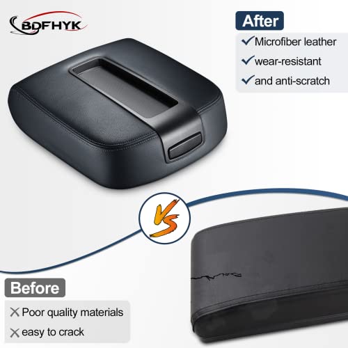 Bdfhyk Center Console Lid Armrest Cover Compatible With 2007-2014 Chevy Avalanche Cheyenne Silverado 1500 Silverado 2500 Silverado 3500 2007-2014 Gmc Sierra Yukon Yukon Xl & 924-875 15217111 (Black) #TOP5